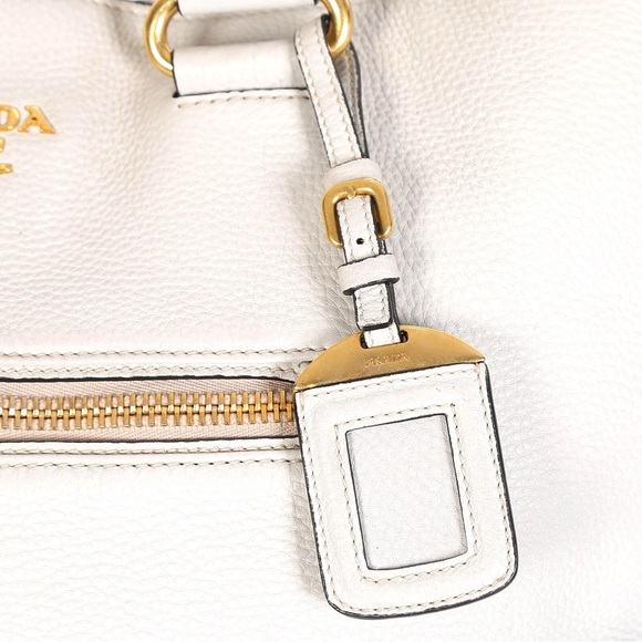 Prada Vitello Daino Front Pocket Shopping Bag in Ivory – Rare & Discontinued - Picture 9 of 17
